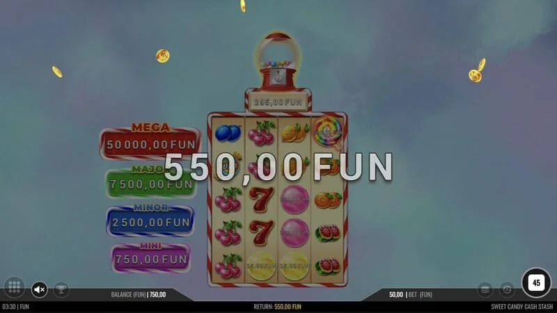 Sweet Candy Cash Stash - ძირითადი თამაში ხაზოვანი მოგებით